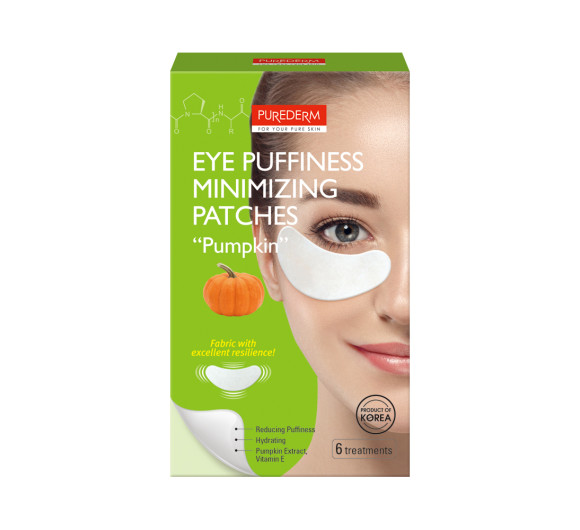 Purederm Eye Puffiness Minimizing Patches "PUMPKIN" Гідрогелеві маски